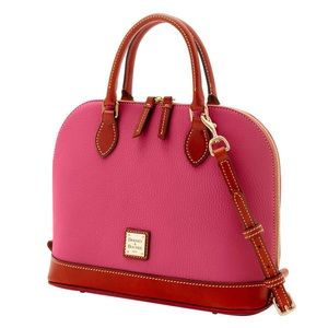 Dooney & Bourke Pink Leather Zip Zip Satchel Pebble Grain NWOT